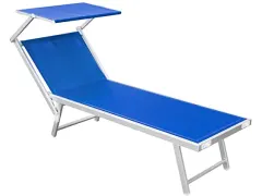 Lettino Alluminio Professionale Blu foto 2
